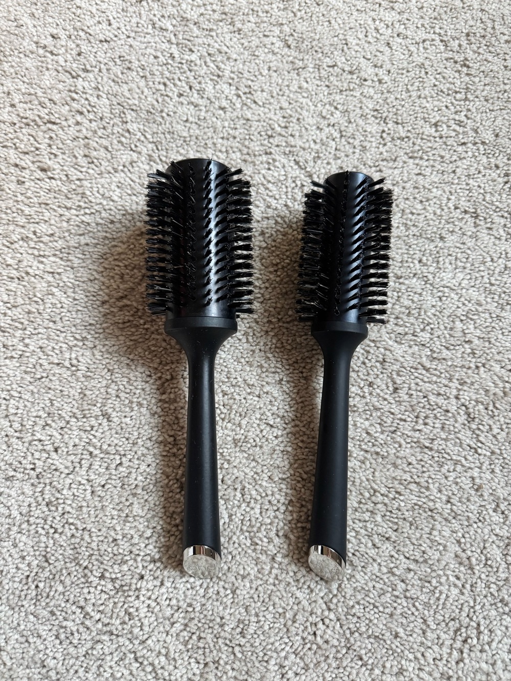 GHD Size 2 and 3 Natural Bristle Radial Brush, Pack of two, Excellent Condition